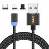 3 in 1 Magnetic USB Cable with Type C, Lightening and Micro Adapters - TanzOutlet