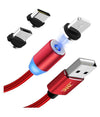 3 in 1 Magnetic USB Cable with Type C, Lightening and Micro Adapters - TanzOutlet